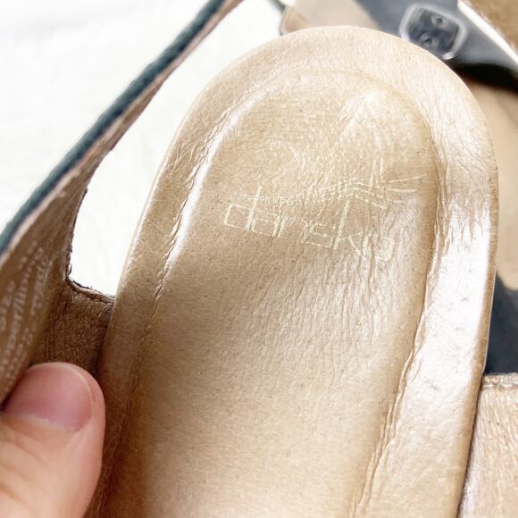 Dankso 40 EU 10 US Womens Black Leather Joanie Ankle Strap Comfort Sandals - Picture 9 of 11